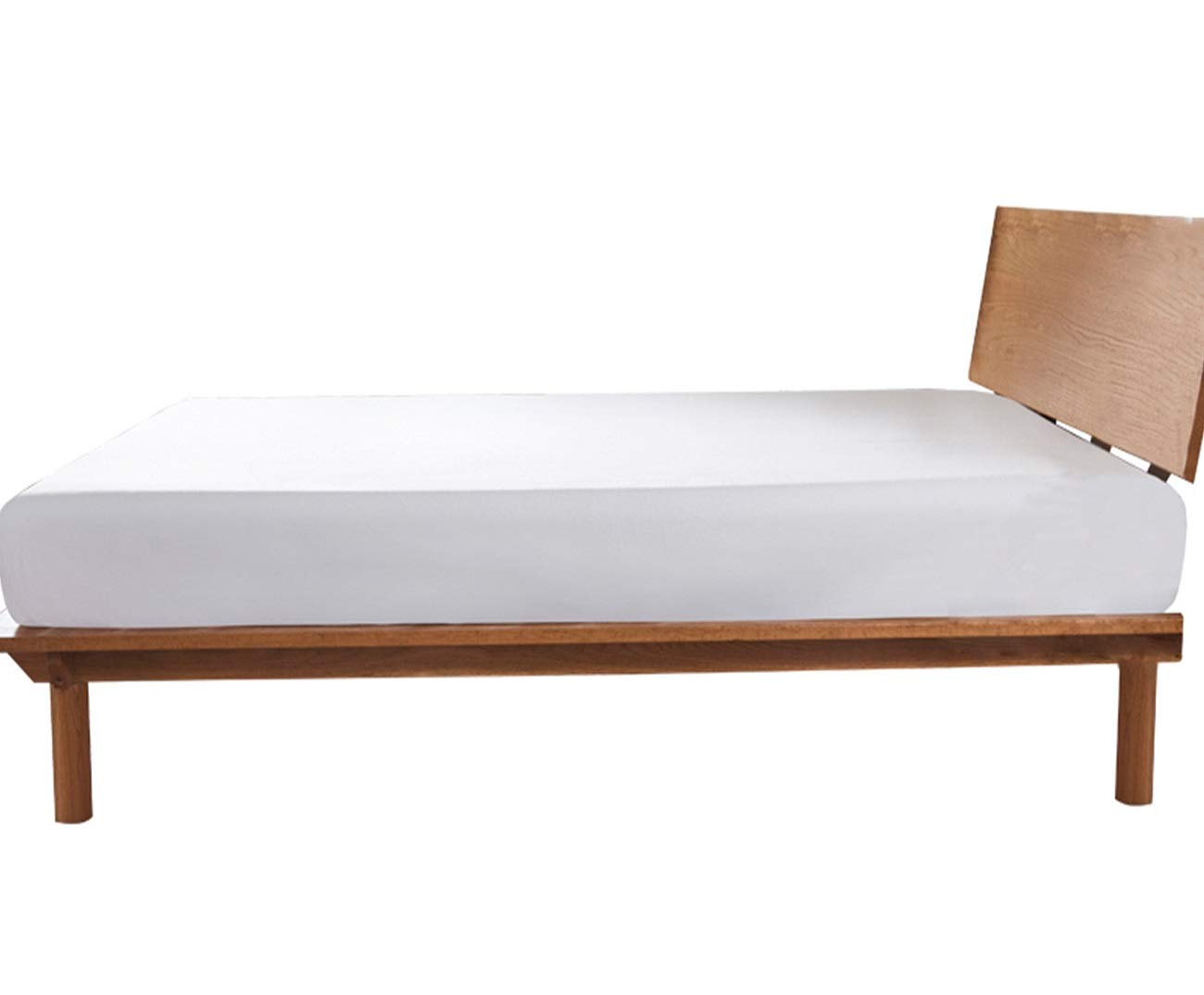 YOYOSTARボックスシーツ ワイドキング マチ35cm 200cm幅 ホワイト ベッドシーツ 綿100 マットレスカバ..