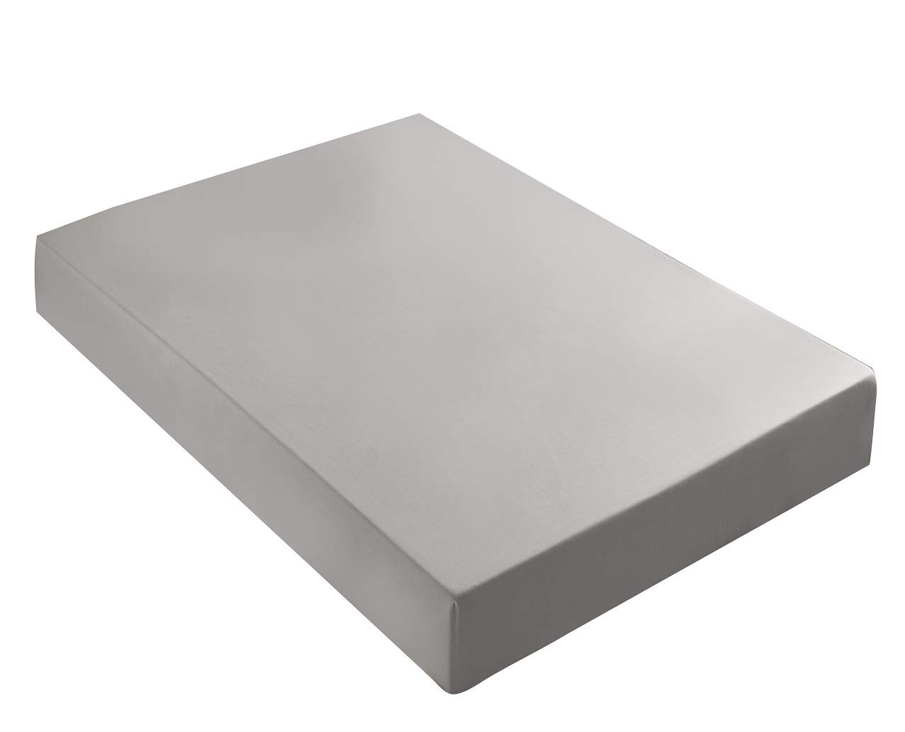 YOYOSTAR ボックスシーツ クイーン マットレスカバー グレー 無地 マチ部分約30cm 全周ゴム付き ベッド..