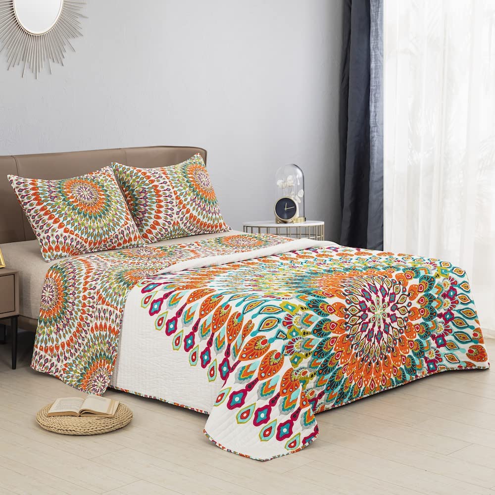 YOYOSTARベッドカバー キルトマルチカバー 綿100 ベッドスプレッド ソファカバー 230x250cm キルトケッ..