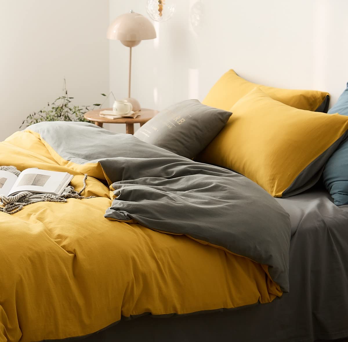 YOYOSTAR 掛ふとんカバー ワイドシングル超ロング 160x230cm 綿100% 天竺ニット Tシャツ生地 やわらか..