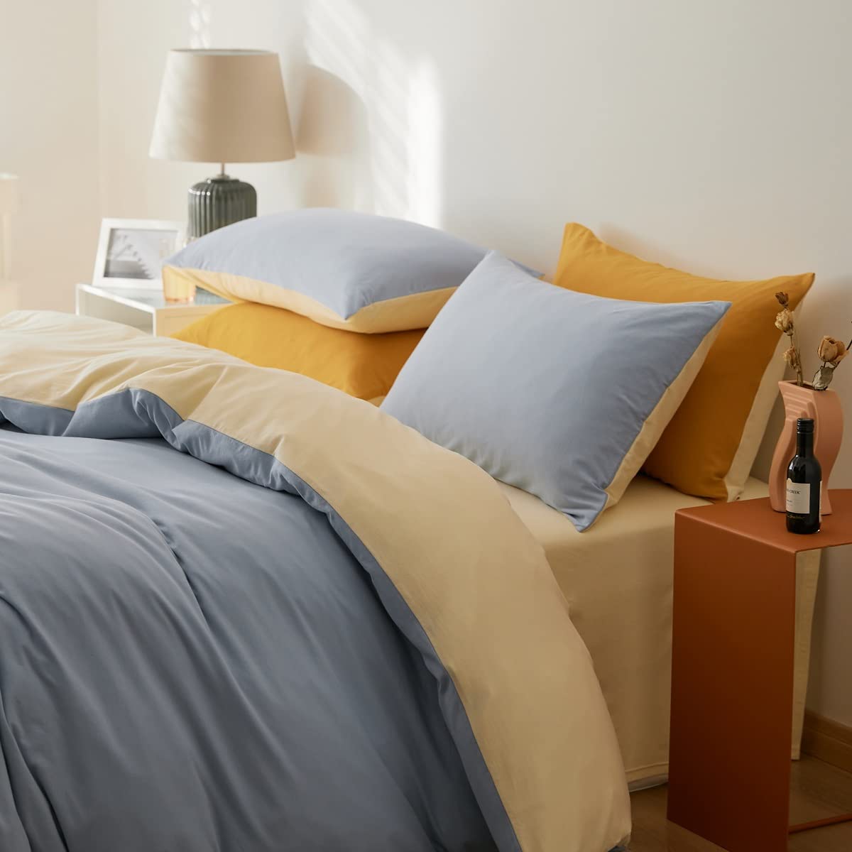 YOYOSTAR 掛ふとんカバー ダブル超ロング 190x230cm 綿100% 天竺ニット Tシャツ生地 やわらかな肌ざわ..