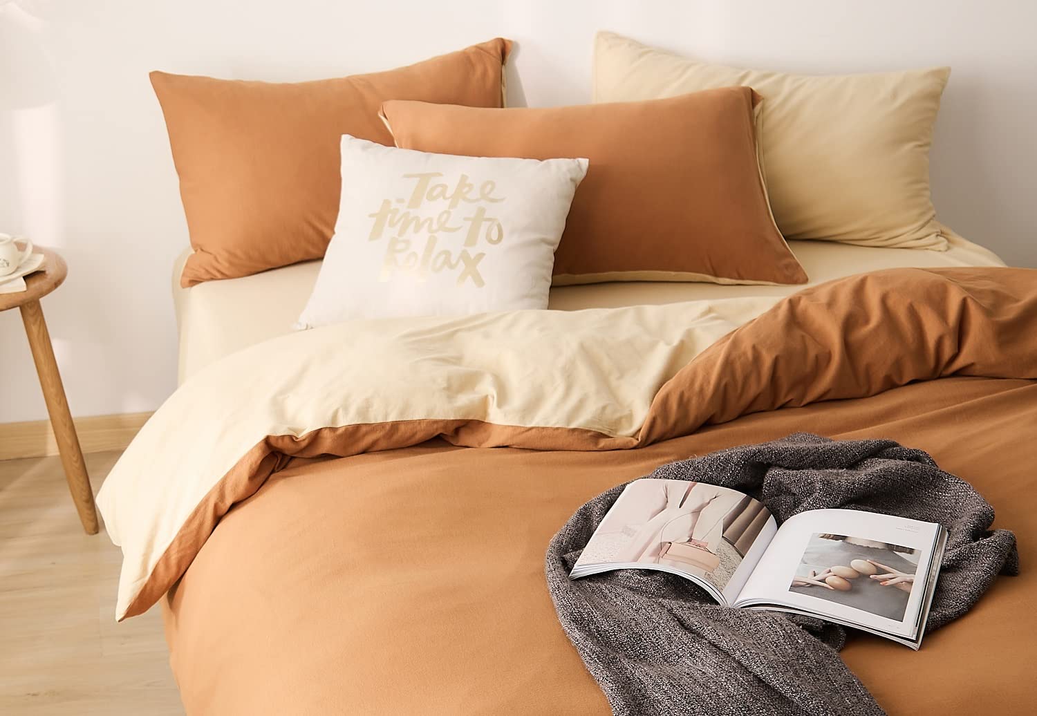 YOYOSTAR 掛ふとんカバー セミダブル超ロング 170x230cm 綿100% 天竺ニット Tシャツ生地 やわらかな肌..