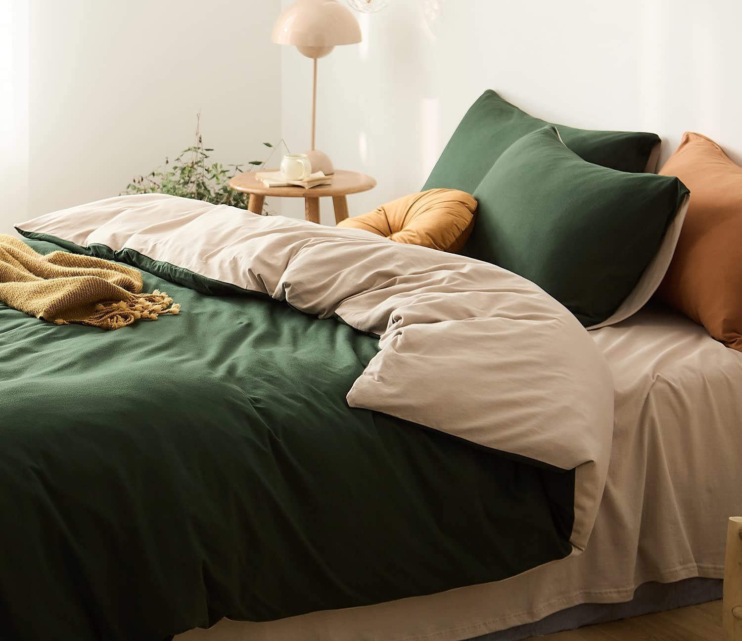 YOYOSTAR 掛ふとんカバー ワイドクイーン 220x210cm 綿100% 天竺ニット Tシャツ生地 やわらかな肌ざわ..