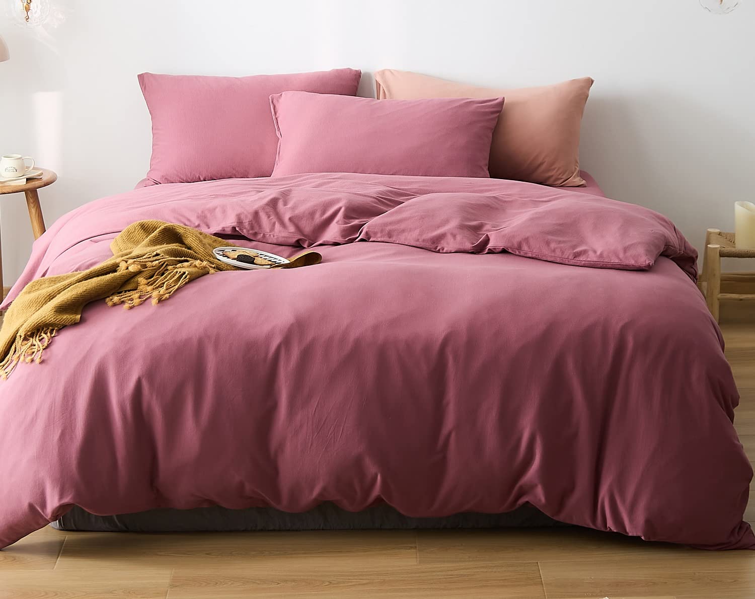 YOYOSTAR 掛ふとんカバー クイーン 210x210cm 綿100% 天竺ニット Tシャツ生地 やわらかな肌ざわり リバ..