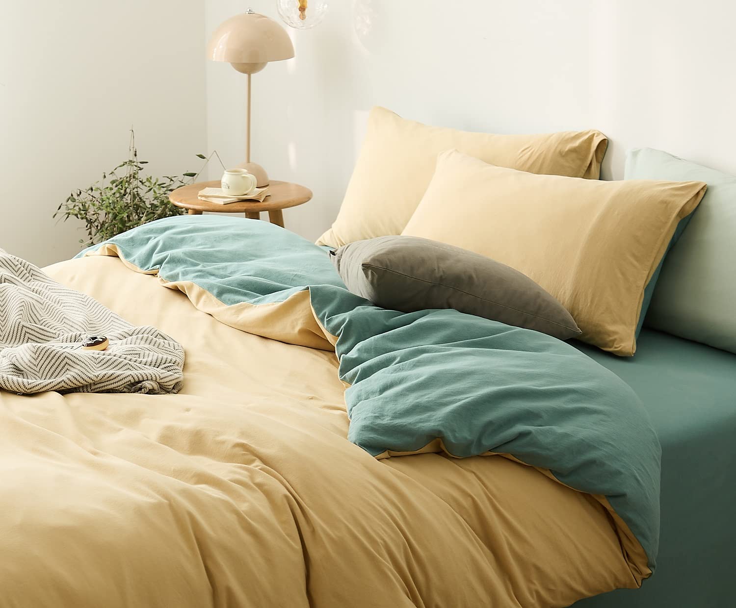 YOYOSTAR 掛ふとんカバー ワイドクイーン超ロング 220x240cm 綿100% 天竺ニット Tシャツ生地 やわらか..