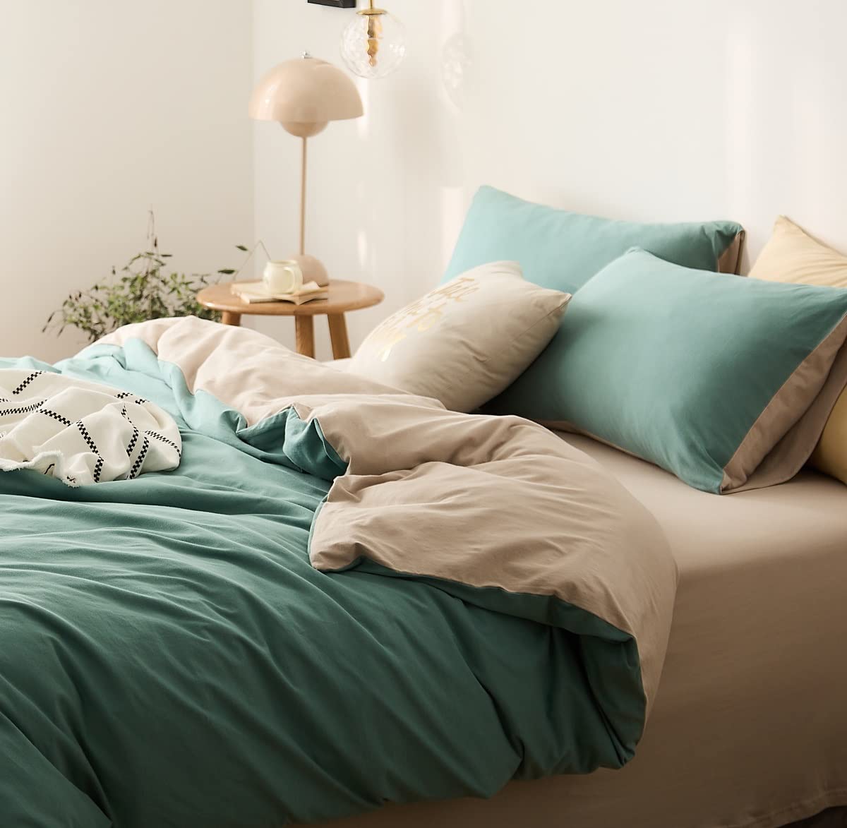 YOYOSTAR 掛ふとんカバー クイーン超ロング 210x230cm 綿100% 天竺ニット Tシャツ生地 やわらかな肌ざ..