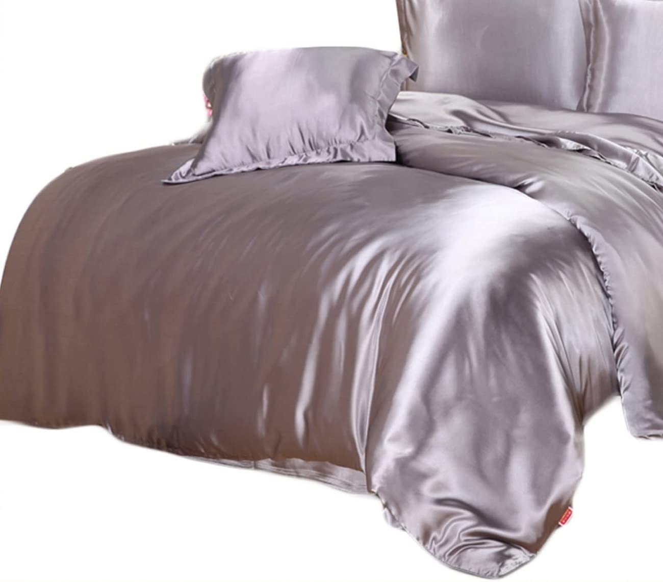 YOYOSTAR 掛ふとんカバー シングルロング 150x220cm 無地 シルクと大豆タンパク繊維 掛け布団カバー グ..