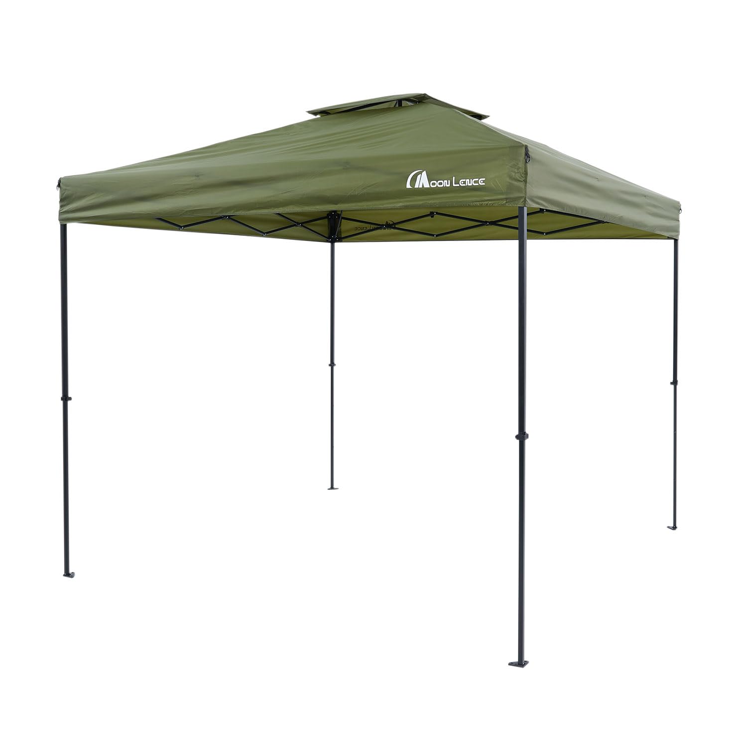 YOYOSTAR MOON LENCE タープテント ワンタッチ 2段階調節 組立て簡単 UVカット 耐水 スチール テント ワンタッチテント キャンプ用品 2.5m グリーン