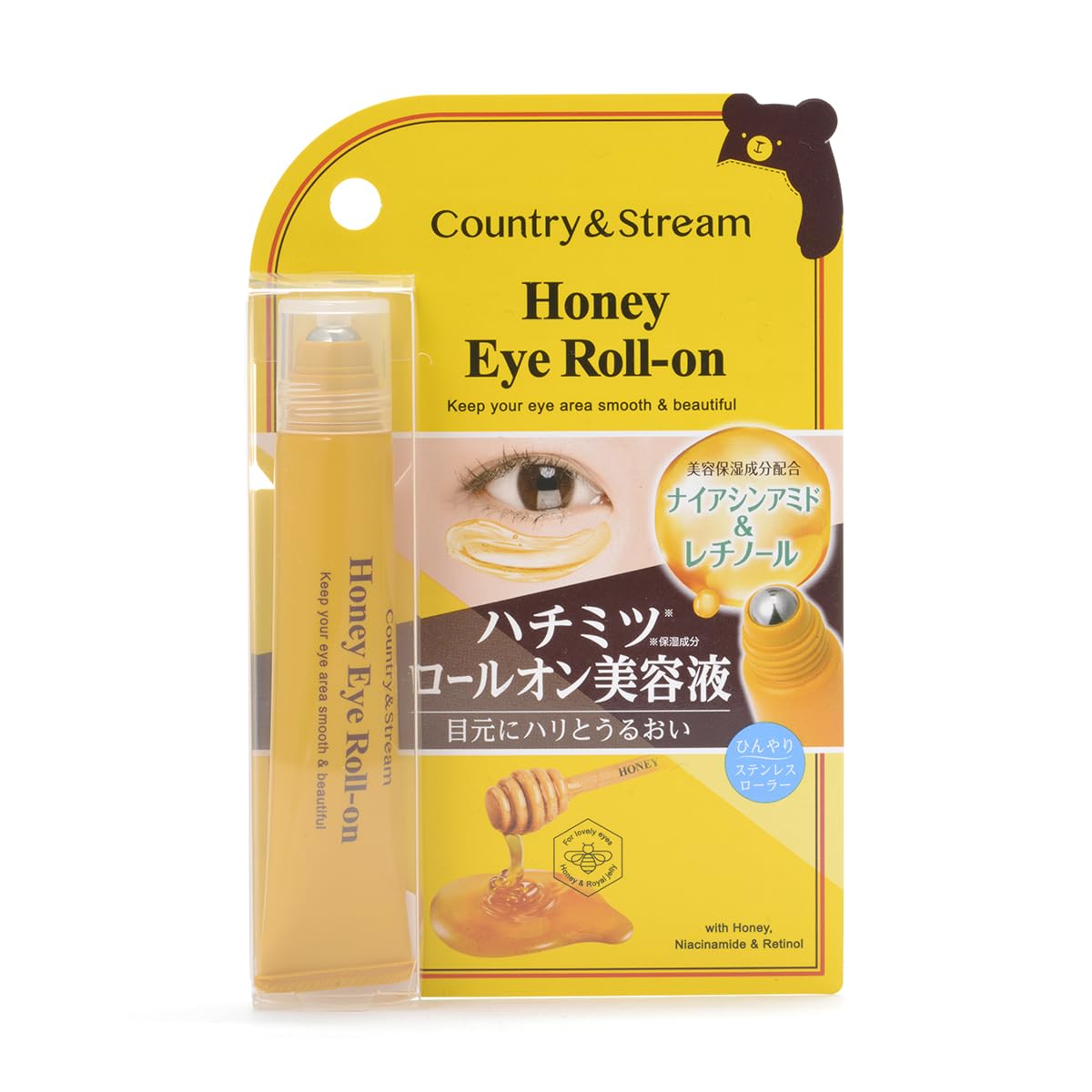 カントリー&ストリーム ナチュラルアイロールオンN （目元用美容液） 15ml ナイアシンアミド※、レチノール※を配合した美容液が乾燥しやすい目元の肌に浸透（角質層まで）し、ハリとうるおいを与えます。※保湿成分