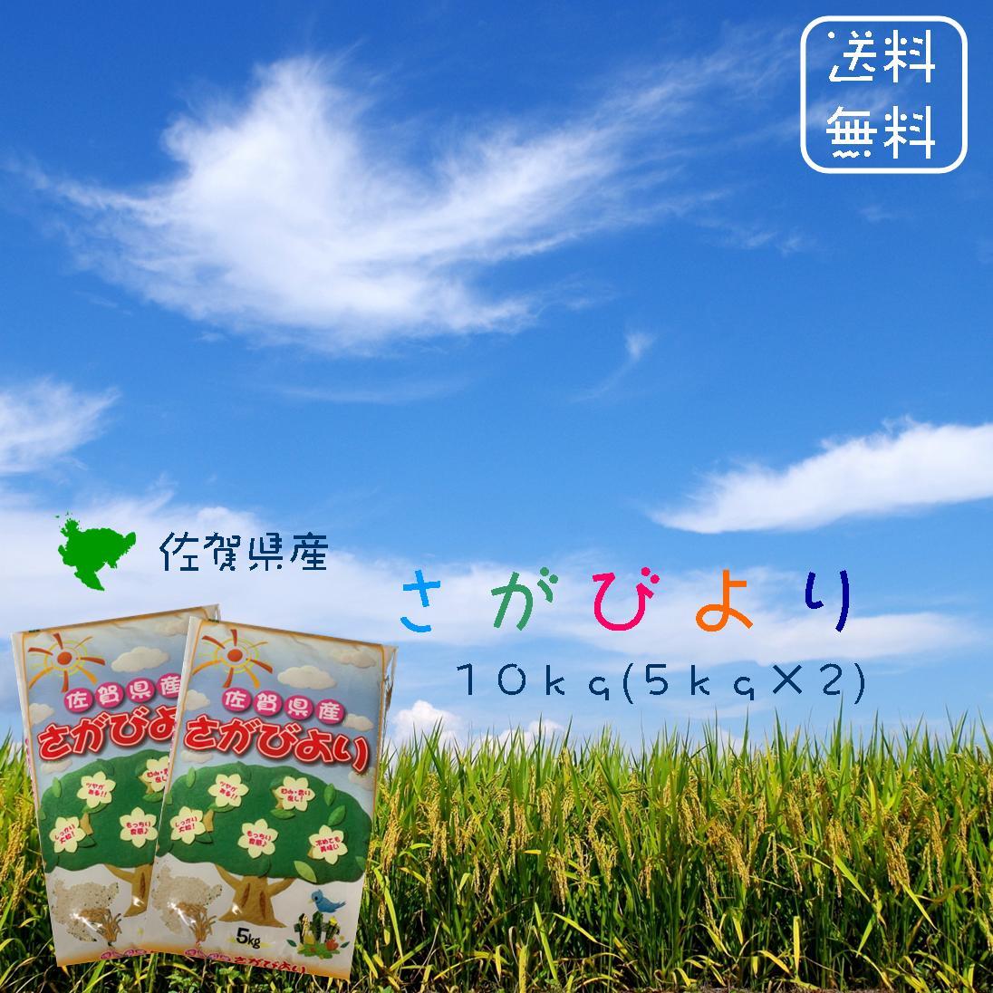 令和4年 送料無料 佐賀県産 さがびより 10kg(5kg×2袋)  食味ランキング「特A」受賞11年連続受賞 九州の米 粒が大きめ