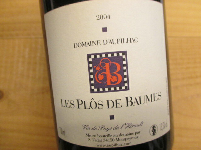 ナチュラルワイン レ・プロ・ド・ボーム（赤）2004 ドーピアック Les Plos de Baumes Domaine D'aupilhac