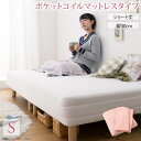 新・ショート丈脚付き マットレスベッド ポケットコイルマットレスタイプ シングル ショート丈脚30cm