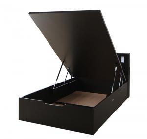 収納付きベッド シングルベッド セミダブルベッド 収納 収納付き 収納ベッド 大容量 収納ボックス 布団 敷き布団 ベッドフレームのみ 縦開き セミシングル 深さレギュラー 組立設置付(3)