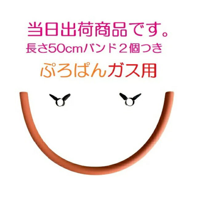 【あす楽・佐川便】LPガスホース プロパン ガス 50cmカット販売（Φ9.5 ゴム管）バンド2個つき。ダンロップ 0.5m LPG LPガス