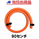 【即日出荷 ポストにお届け】ガスホース 90センチ Φ9.5mm プロパン 90cm＋ホースバンド2個【メール便発送】LPガス ダンロップ ゴム管 1mも不要な方用