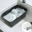 シンクシンクウォッシュタブ34型 ホワイト ブラック 食器のつけ置き、漂白に 便利な水抜き栓付き オーバーフロー防止 熱湯使用OK(耐熱120度) 5リットル SIAA抗菌加工 安心の日本製