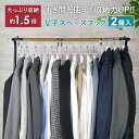 【衣類収納1.5倍アップ】収納省スペースフック2個セット【シンコハンガー公式】〈収納力アップ〉モノクローゼットV字スペースフック2個組|ハンガー 衣類 ハンガー...