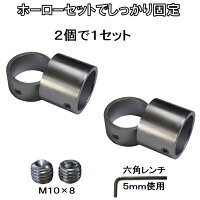 単管パイプジョイントφ48.6mm用ホーローセットでがっちり固定