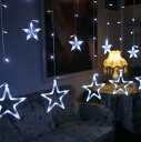LEDイルミネーションライト ストリングライト USBと電池式 クリスマスライト 星型装飾ライト 3.5m カーテンライト フェアリーライト 8種類の切替モード...