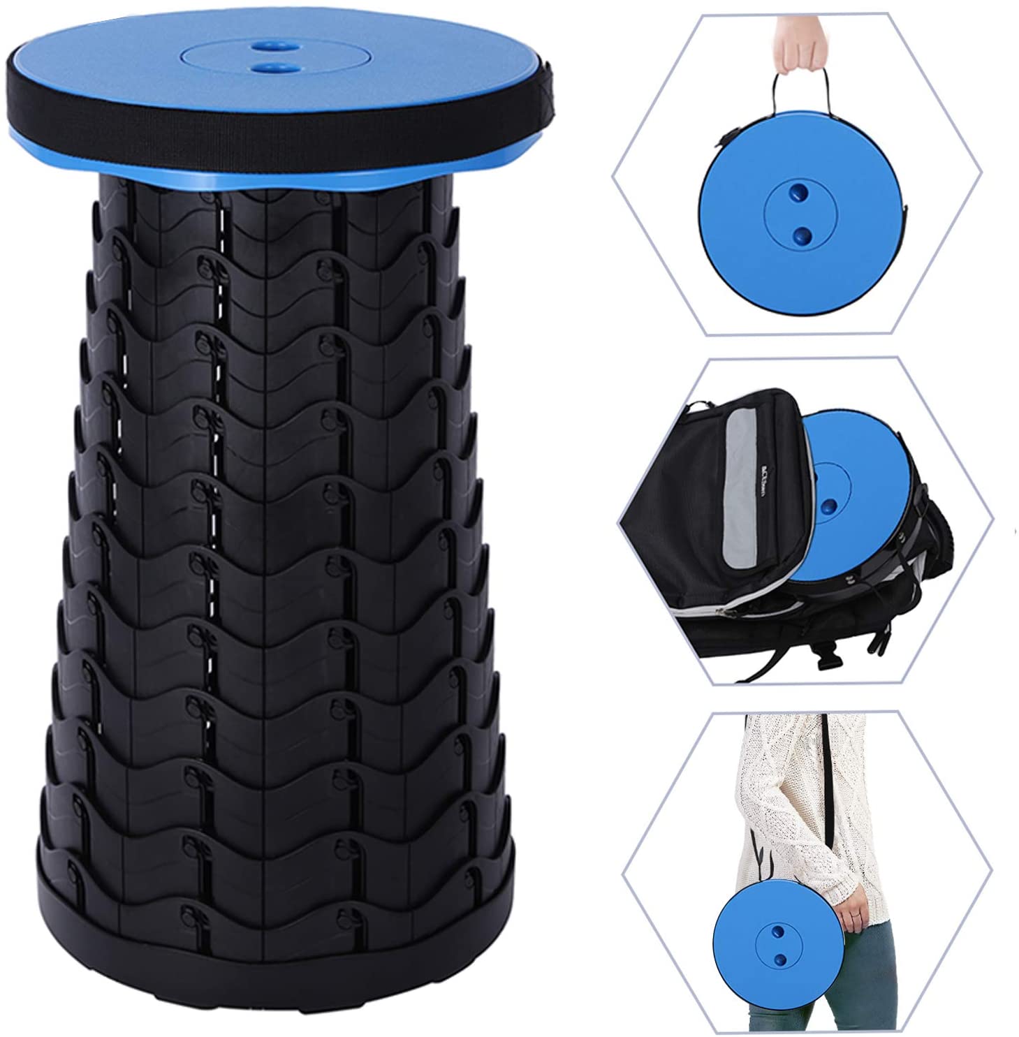 折りたたみ椅子 折り畳み椅子 軽量 コンパクト 耐荷重180kg アウトド キャンプ アチェア 12段階高さ調..