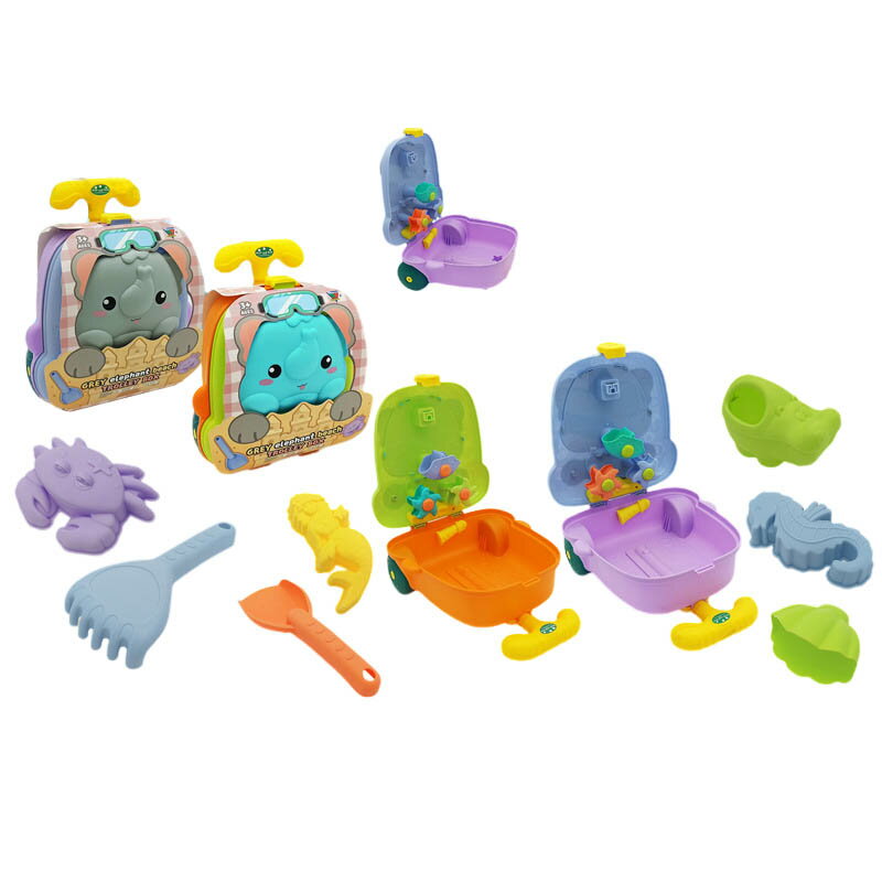 夏の砂のおもちゃスーツケース子供用砂の彫刻シャベル型海辺のおもちゃ 8 個ビーチ水遊びおもちゃキッズパーティーの好意砂遊びセットビーチプレイセット砂の城型