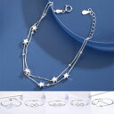 レディース ブレスレット 無限の愛 ハート ペンダント スターリングシルバー925 腕輪 シルバーアクセサリー プレゼント