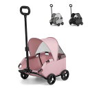 小型ペットワゴンカート 犬用ベビーカー、猫用キャリア トロリーケース ペットローリングキャリア、車輪付き猫用トロリー、小型中型犬用ペットベビーカー、4輪軽量折車輪付き犬用トロリー、車輪付き軽量折りたたみ犬カート子犬小型犬用
