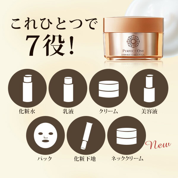 【2個セット】パーフェクトワン薬用リンクルストレッチジェル50g医薬部外品/シワパシャ/シワ改善美白ケア/新日本製薬公式通販/オールインワンジェル化粧水乳液クリーム美容液パック化粧下地ネッククリーム/送料無料