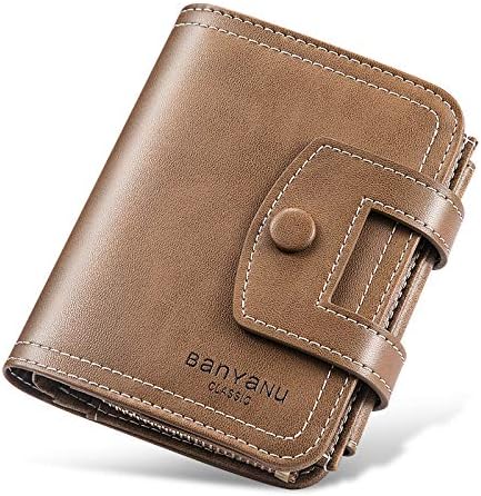 [BANYANU] 財布メンズ 牛革 ふたつ折り 本革 小銭入れ ポケット×2 カード12枚収納 大容量 ラウンドファスナー ビジネス ギフト