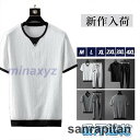 接触冷感 吸汗乾 上下セット セットアップ ゴルフウエア Tシャツ ストレッチ ロングパンツ ジャージ 半袖 メンズ スポーツ 夏服 薄手 部屋着 ゆったり