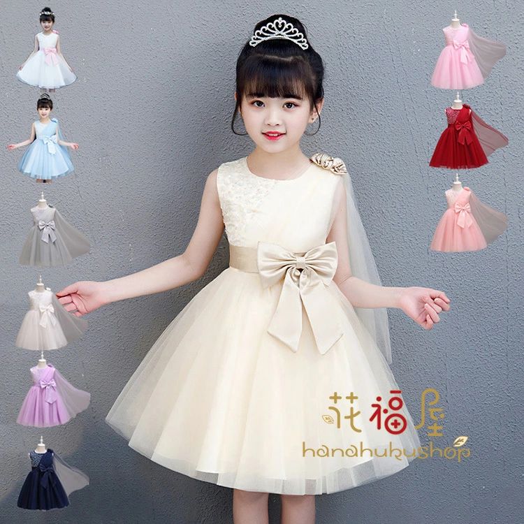 子供ドレス 女の子 花 チュール ワンピース 子ども ドレス フォーマル 七五三 ピアノ発表会 ジュニアド..