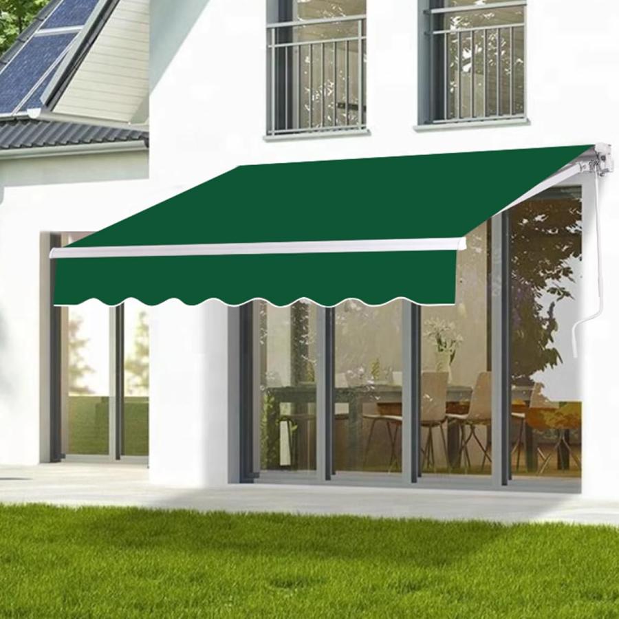オーニングテント 手動格納式オーニング つっぱり日よけスクリーン 防雨 バルコニー サンシェー2m/2.5m/3m/3.5m/4m 巻き取り式 防水 格納式 日除け 雨よけ 屋根
