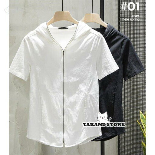 Tシャツ メンズ 半袖 ファスナー 夏 サマーパーカー カットソー 紳士 トップス カジュアル メンズファッション Tシャツ メンズ 半袖 ファスナー 夏 サマーパーカー カットソー 紳士 トップス カジュアル メンズファッション