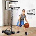 バスケットボールのフープ 大型バスケットボールゴール バスケットゴール 屋外 練習用 子供 大人用 工具付き セット 7号球対応 自立式 持ち運び便利 高さ調節...