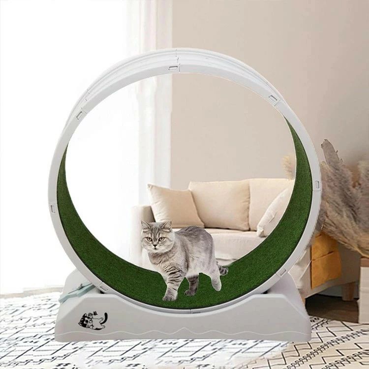 キャットホイール 猫 回し車 ロック装置内蔵 静音低ノイズ 猫専用ルームランナー 猫 ランニングホイー..