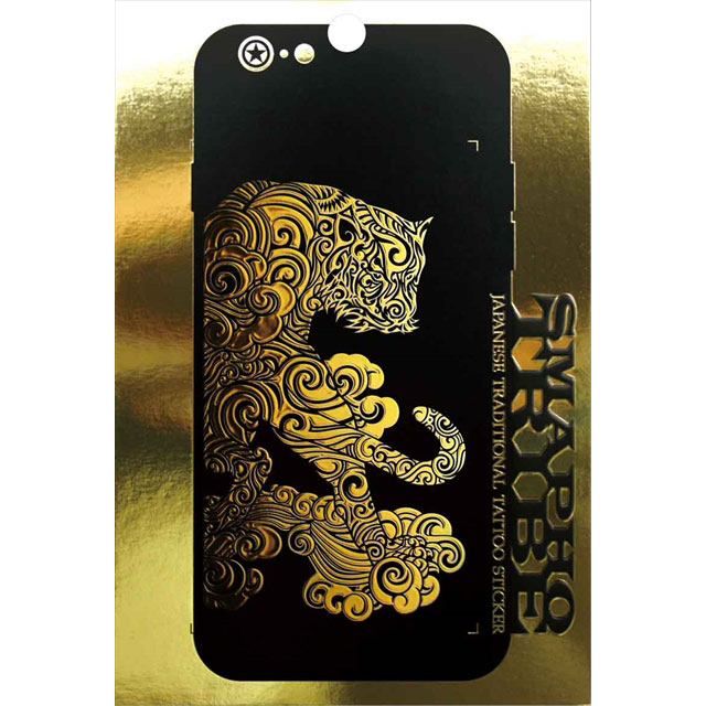 【蒔絵シール 転写シール】蒔絵シール SMAPHO TRIBE スマホ トライブ 虎／金 [ iPhone スマートフォン 携帯電話に最適 携帯シール スマホシール 携帯デコレーションシール スマホシールシール iQOS アイコス ] spsのサムネイル