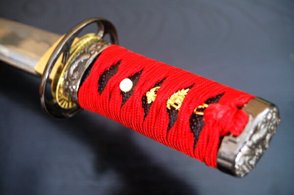 模造刀 美術刀 懐剣 短刀 赤糸下緒-美術刀仕様- [ 短刀 懐刀 美術刀 懐剣 小刀 短剣 模造刀 観賞用 ] ..