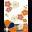 蒔絵シール-JAPANESE FLOWER 小梅 -KOUME-【ゆうパケット送料無料!※宅配便を選択時は送料がかかります。(ご注文後にこちらで追加します。)】