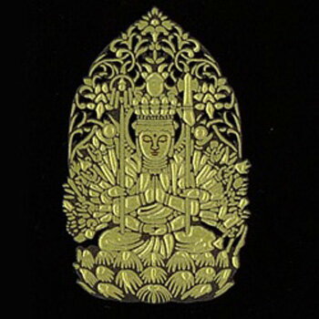 十二支守護蒔絵シール 子「千手観音」 [ 携帯シール スマホシール デコレーションシール ステッカー 守護シール iQOS アイコス ] sps