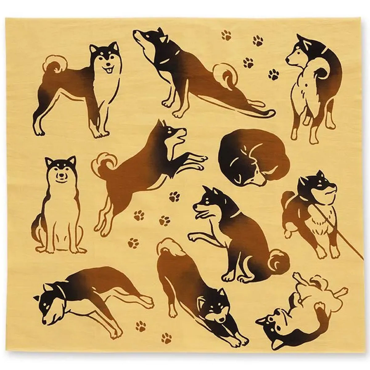 商品名注染はんかち 今日の柴犬 材質綿100％ サイズ約 42×42 cm 製造日本製 おりこうさんな表情、撫でてのポーズ…柴犬のいろんな表情を描いた1枚。綿100％の日本製。お弁当包みにもおすすめ。男性にもお使いいただけるデザインです。☆注染はんかちは…日本の伝統工芸である「注染」という技法を用いて染色しています。絶妙な色の混じり合い（グラデーション）や、表裏のない美しい染め上がり、ひとつとして同じものがない手作りならでは。 ご注意!※ご使用のモニターやブラウザの設定により、実際の色とは微妙に異なることがありますがご了承願います。ご注文の際、タイミングにより他サイトにて売約済になる可能性がございます。ご理解のほど、よろしくお願いします。※予告なく廃番になる可能性がございます。ご了承ください。　