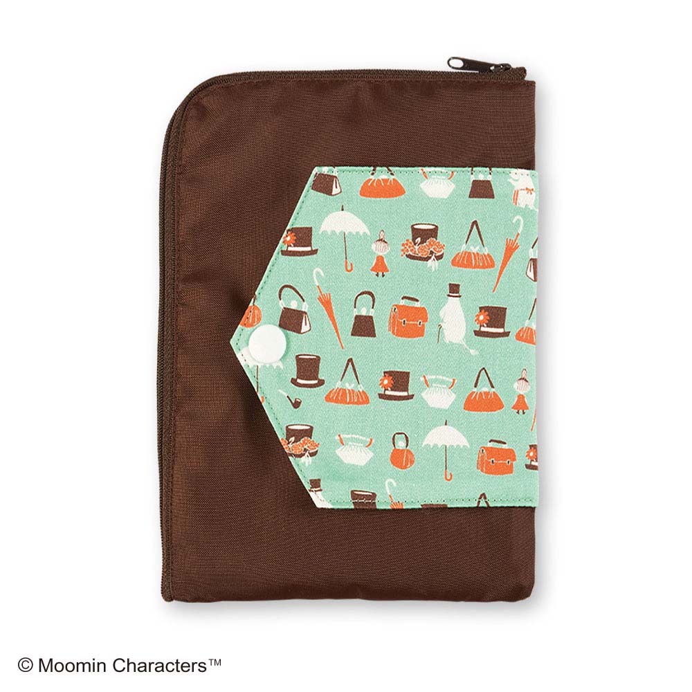 【フラットポーチ】 MOOMIN マスクポーチ バッグ ブルー[ 日本製 ムーミン 北欧柄 かわいい ポーチ ウイルス対策グッズ収納 マスク収納 マスク置き 小物入れ メッシュポケット ]