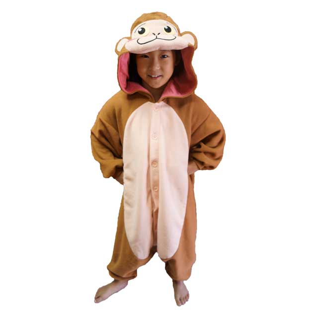 サザック フリース着ぐるみ 子供 子供用 『NEWサル』【RP】[ ハロウィン ルームウェア 部屋着 パジャマ フリース 子供 ]のサムネイル