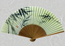 紳士紙扇子 唐木 竹 松寿庵 扇子箱付 【 扇子 竹林 笹 植物柄 古典柄 和柄 緑 グリーン 紳士 男性 メンズ 男性用 プレゼント ギフト 贈り物 箱入り ...