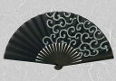 紳士布扇子 唐草 ( 黒 ) 松寿庵 扇子箱付 [ 扇子 メンズ 男性用 紳士 唐草文様 伝統模様 からくさ カラクサ ブラック プレゼント ギフト 贈り物 箱...
