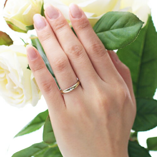 【楽天市場】結婚指輪 K18 YG（鍛造イエローゴールド） スタンダード・ダイヤモンド マリッジリング 2.5mm /甲丸 刻印無料 gold