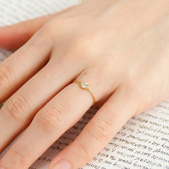 楽天市場 ダイヤモンド チェーンリング K18 Bezel ベゼル 0 1ct リング 指輪 レディース 一粒ダイヤ Diamond Ring Ladies Gold 18k 18金 イエローゴールド ホワイトゴールド ピンクゴールド 人気 おしゃれ シンプル 送料無料 ジュエリーサロン シノエクラ