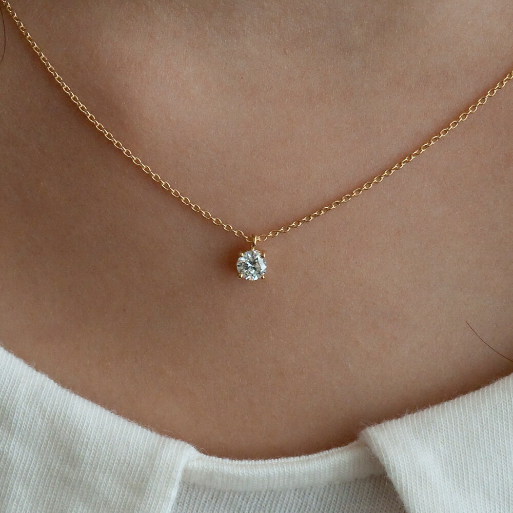 K18 ダイヤモンド ネックレス 一粒 Enchante（アンシャンテ）0.2ct G SI1 EXCELLENT（エクセレント） レディース ゴールド シンプル diamond necklace gold ladies 18k 18金 一粒ダイヤ ダイヤ 送料無料 プレゼント ダイアモンド