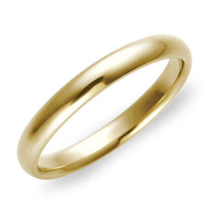 【楽天市場】結婚指輪 ゴールド K18 YG（イエローゴールド） スタンダード・マリッジリング 2.5mm 鍛造 甲丸 刻印無料 gold