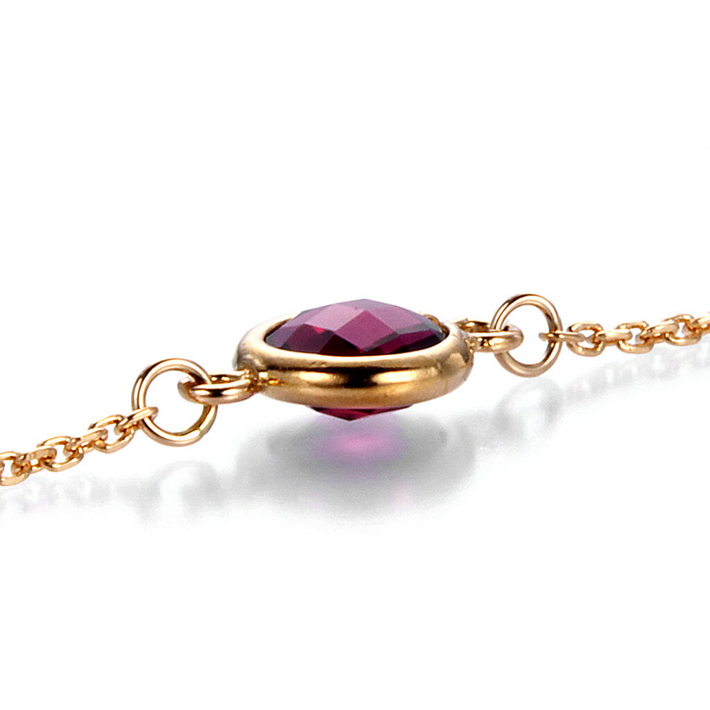 CS-DB Pendants 0.48ct Pink Gemstones M Charm Silver Necklaces