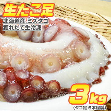 【 北海道産 】 生たこ足 3kg 生冷凍 | 500g × 6パック 生タコ 生タコ足 北海道産タコ 蛸 生冷凍タコ 生蛸 みずだこ ミズダコ 水蛸 刺身タコ 刺身ミズタコ たこしゃぶ タコしゃぶ お取り寄せ 取り寄せ お取り寄せグルメ お取り寄せギフト 酒の友 敬老 敬老の日 敬老ギフト